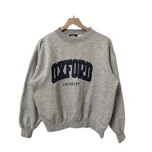 Authentic Oxford University Tartan Print Original Campus Sweatshirt Size Medium